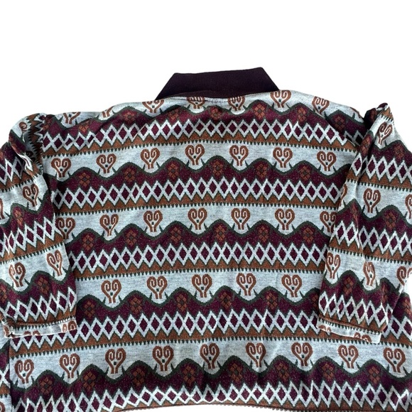 Vintage 1990s Gitano Womens Printed Sweater Cardigan Oversized Small - Picture 4 of 9